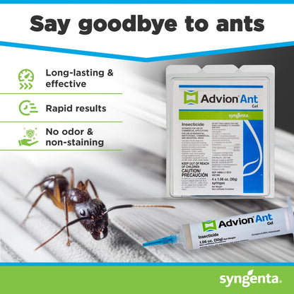 Syngenta Advion Ant Gel - Effective Ant Control | 4 Tubes, 30 Grams Each