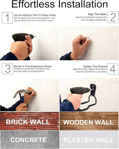 GS Alderaul Garden Tool Hanger - String Trimmer Wall Mount for Garage Storage | Durable Weedeater Bracket