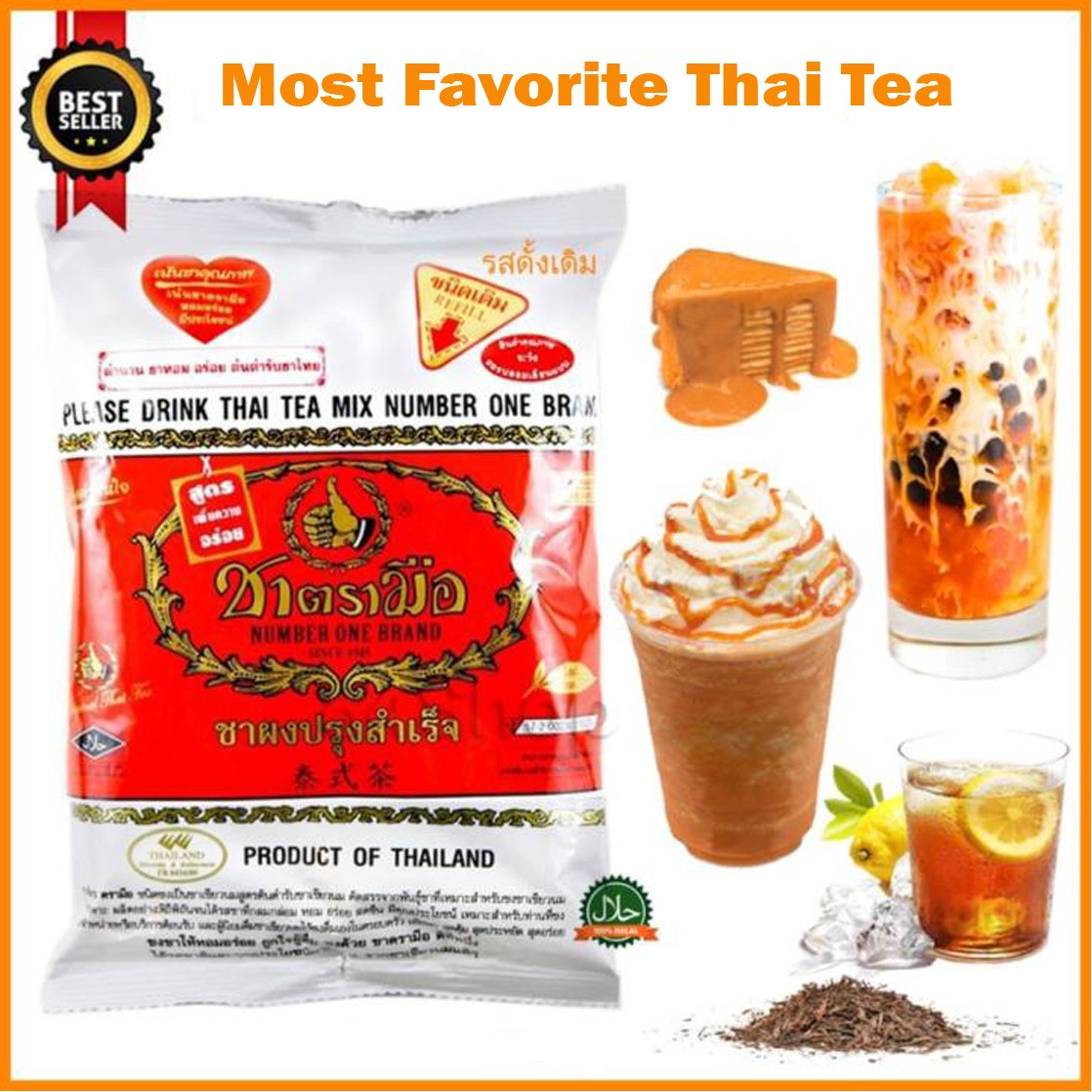 Thai Tea Mix NUMBER ONE Brand (400g.) Most famous Thai tea recipe Original from Thailand 100%. Great for tea lovers and restaurants that want original taste.