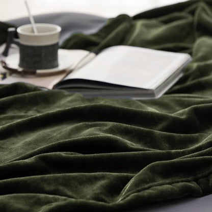 Bedsure Fleece Blanket - Soft Olive Green Queen Size Plush Microfiber, 90x90 Inches for Cozy Comfort