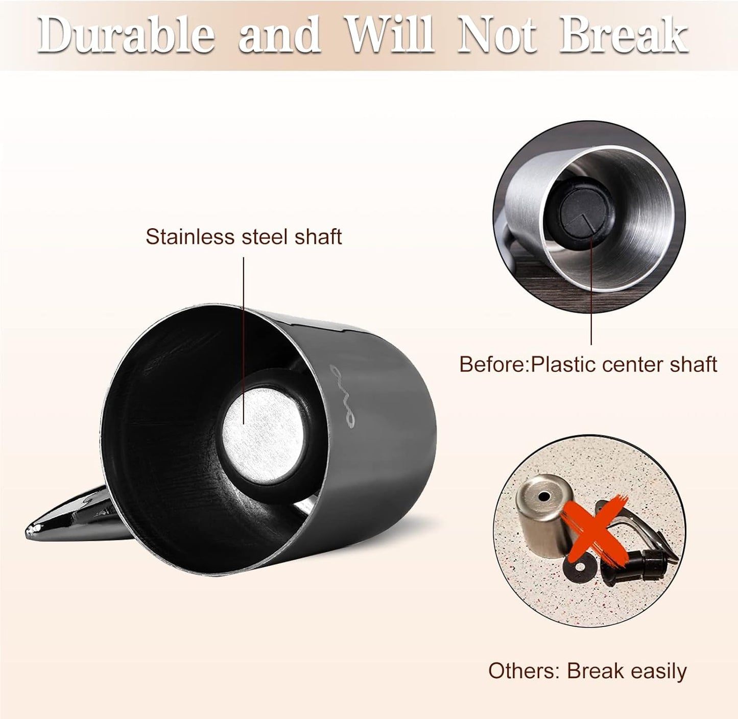 OWO Stainless Steel Wine Bottle Stopper, Reusable Wine Saver with Silicone Seal, Decorative Bottle Sealer, Keeps Fresh（Metal Black, 1 Pack)