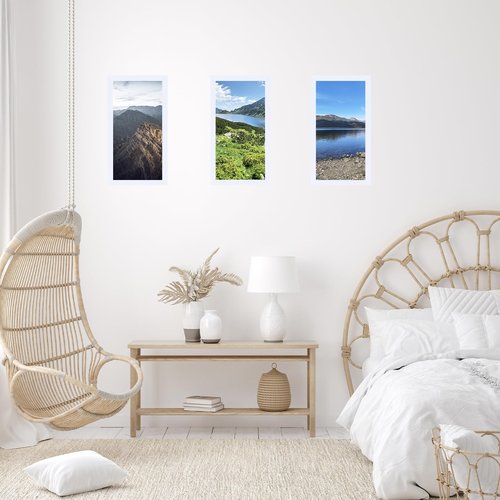 JCJMY 8x17 Picture Frame White for Poster Photo Picture, Horizontal and Vertical Formats for Wall Hanging, 8 x 17 Wall Gallery Poster Photo Frame for 8 by 17 Photos Posters, White