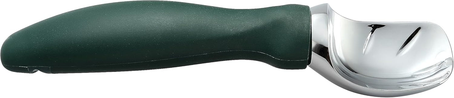 Spring Chef Ice Cream Scoop - Heavy Duty Soft Grip Handle for Cookie Dough & Gelato | Pine Green