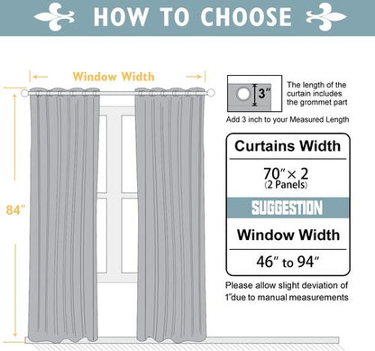 ChrisDowa Blackout Curtains - Extra Wide Thermal Insulated Grommet Panels | Biscotti Beige, 70 x 84 Inch