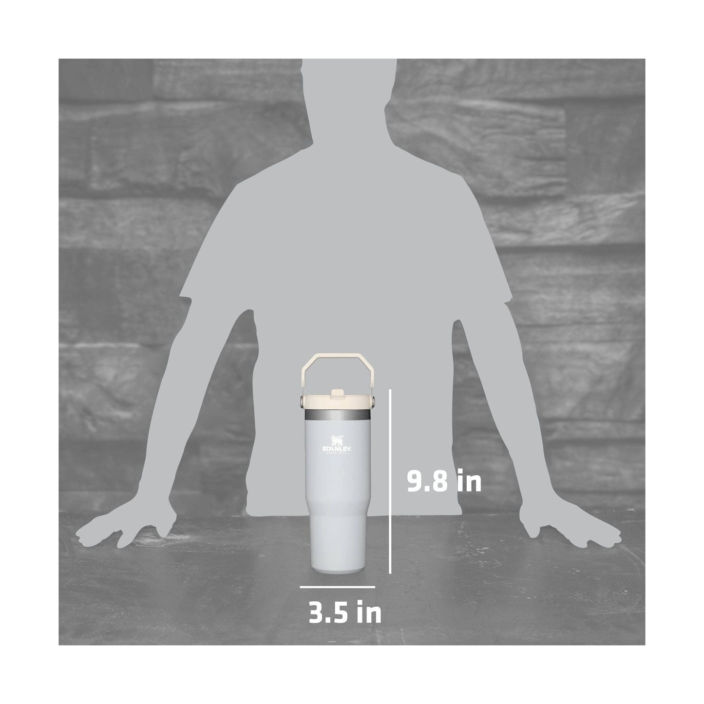 Stanley IceFlow Stainless Steel Tumbler - Vacuum Insulated Water Bottle for Home, Office or Car Reusable Cup with Straw Leak Resistant Flip Cold for 12 Hours or Iced for 2 Days, Cloud, 30 OZ / 0.89 L