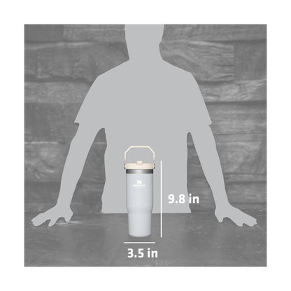Stanley IceFlow Stainless Steel Tumbler - Vacuum Insulated Water Bottle for Home, Office or Car Reusable Cup with Straw Leak Resistant Flip Cold for 12 Hours or Iced for 2 Days, Cloud, 30 OZ / 0.89 L
