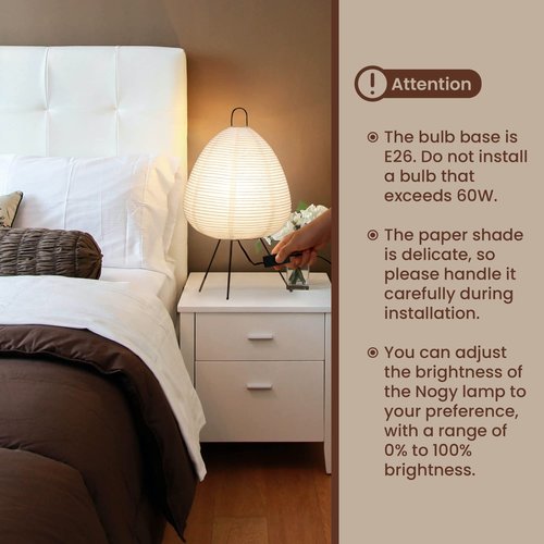 Japanese Decor Lantern Lamp • Dimmable Paper Lamp • Cozy Japandi Style • Japanese Paper Lantern Light