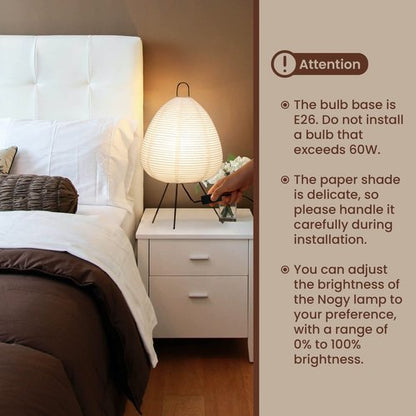 Japanese Decor Lantern Lamp • Dimmable Paper Lamp • Cozy Japandi Style • Japanese Paper Lantern Light