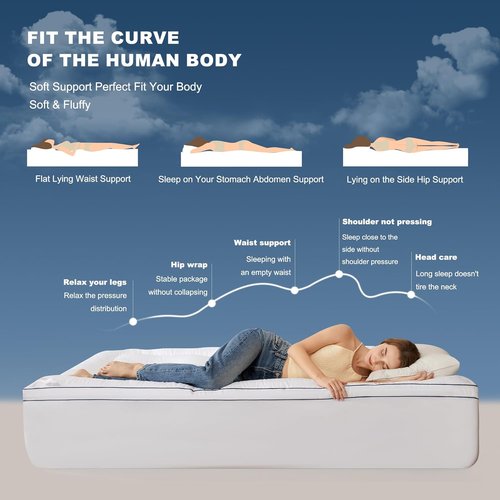 BEDLORE Queen Mattress Topper - Thick Pillow Top for Back Pain Relief | Soft Mattress Pad with Deep Pockets (6-18 Inch)