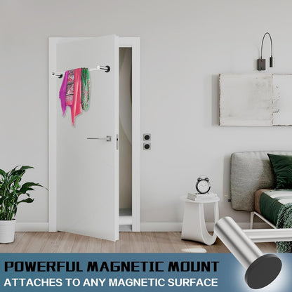 ULIBERMAGNET Magnetic Towel Holder - Adjustable Length Stainless Steel Rail for Kitchen & Laundry
