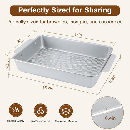 USA Pan 9x13 Baking Pan - Commercial Grade Heavy-Gauge Nonstick Cake Sheet | Warp-Resistant Silver