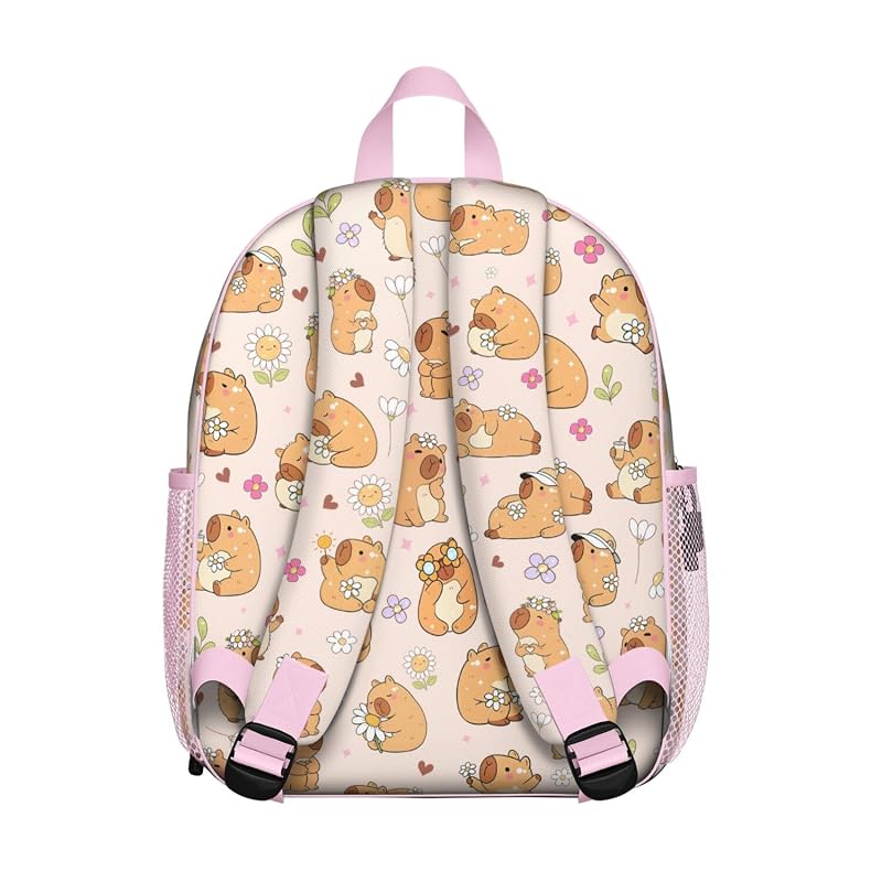 Variation Daisy Capybara Toddler Backpack for Girls Kids - Cute Preschool School Bag