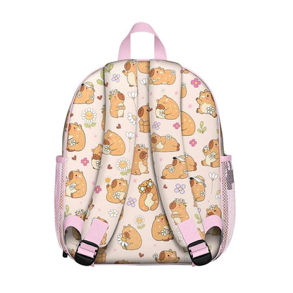 Variation Daisy Capybara Toddler Backpack for Girls Kids - Cute Preschool School Bag