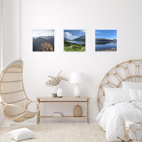 JCJMY 8x8 Picture Frame White for Wall Hanging or Tabletop, Wall Mounting Horizontally or Vertically, 8 x 8 Square Wall Gallery Poster Photo Frame with Durable Shatter Resistant Plexiglass,White