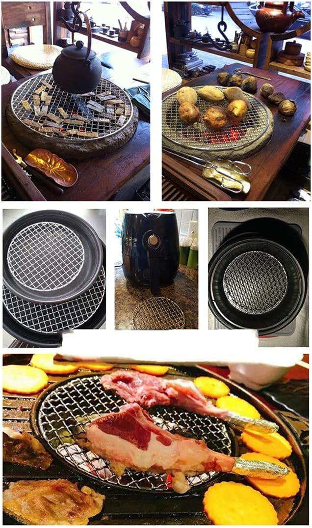 InBlossoms 8.3" Round Cooling Rack Baking 304 Stainless Steel Versatile Steaming Grilling Fit Air Fryer,Cake Pan, Oven