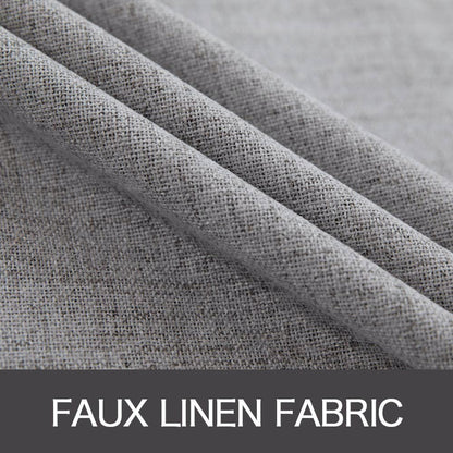 MIULEE Blackout Curtains - 100% Thermal Insulated Linen Texture - Grey Room Darkening Drapes | 52x120 Inch (2 Panels)