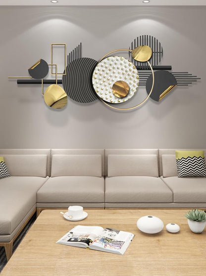 Skiennix Framed Minimalist Abstract Geometric Wall Art - Large 59 x 20 Inch Decor for Home & Office