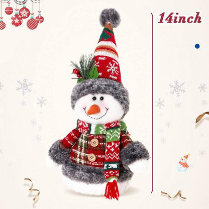 Houwsbaby 14" Christmas Snowman Decoration - Festive Snowman with Santa Hat, Scarf & Gloves | Perfect Holiday Decor