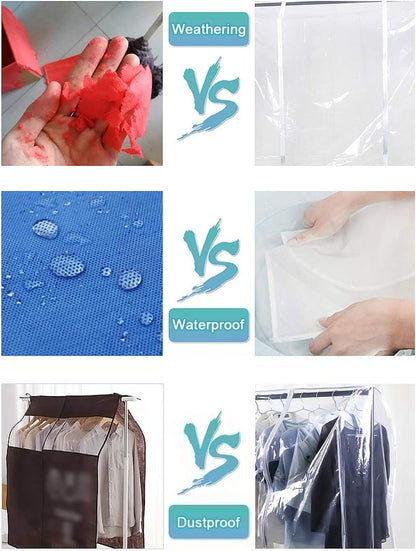 Ruibo Clear Garment Rack Cover - Dustproof & Waterproof Clothing Protector | 71x20x60 Inch
