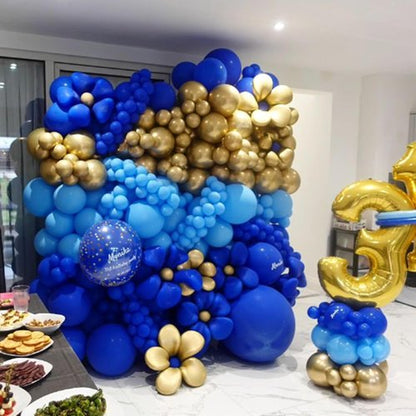 Awenztech Royal Blue Balloon Arch Kit - 120 Pcs of Latex Balloons in 5-18 Inch Sizes for Parties & Events