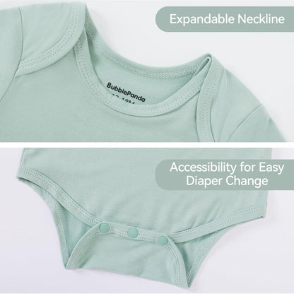 Okayinn BubblePanda Baby Onesie - Soft Rayon Bamboo Bodysuit for Boys & Girls | 0-24 Months