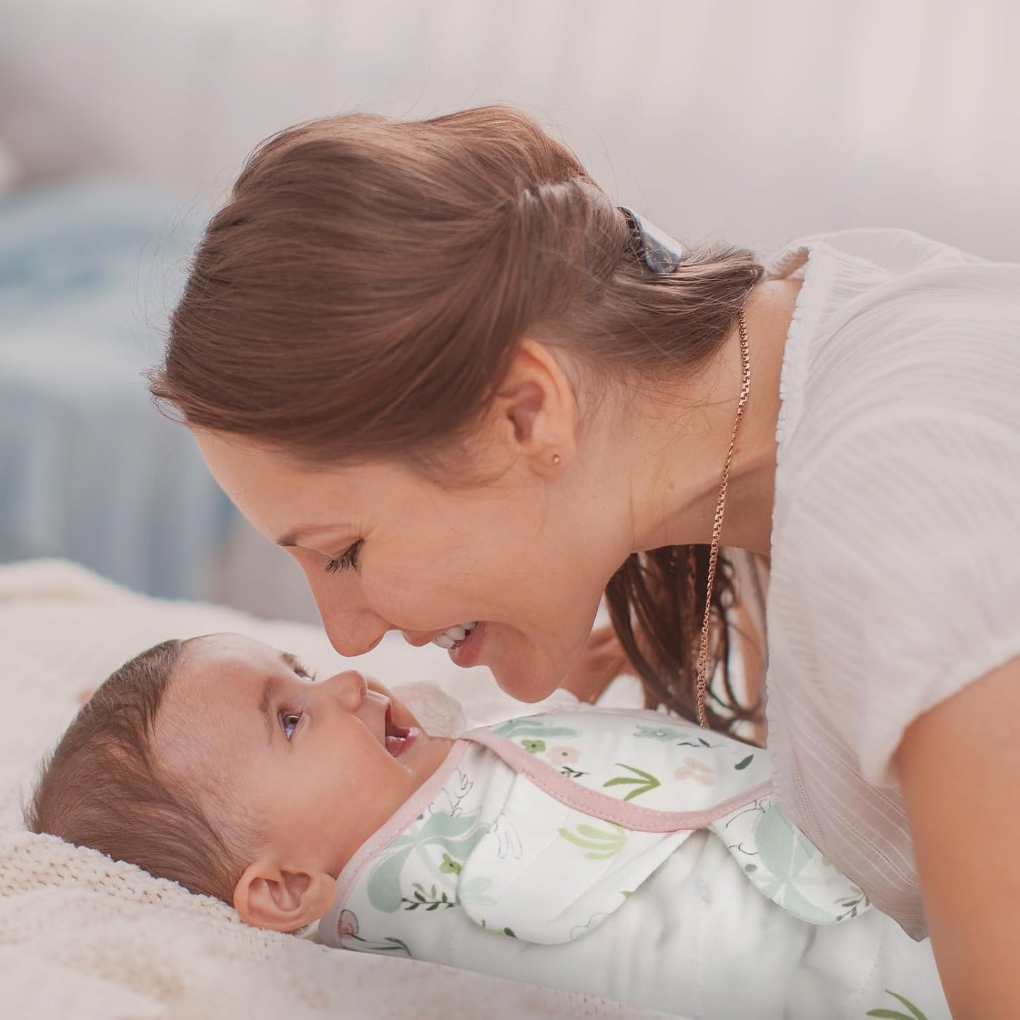 Skiennix Baby Swaddle Sleep Sacks - 3-Pack Organic Cotton Wraps with Adjustable Wings | Breathable for 0-3 Months