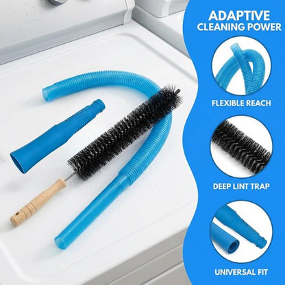 Dryer Lint Vac Attachment - 3-Piece Extendable Dryer Vent Cleaner Kit for All Vacuum Cleaners