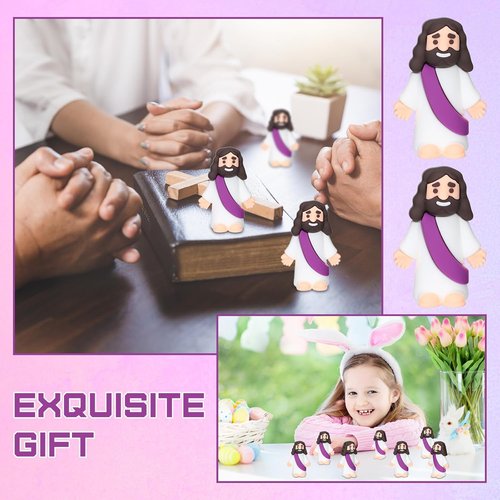 Barydat Jesus Figurines - 3.2 Inch Classic Christ Savior Dolls | Bulk Religious Party Favors (10 Pcs)