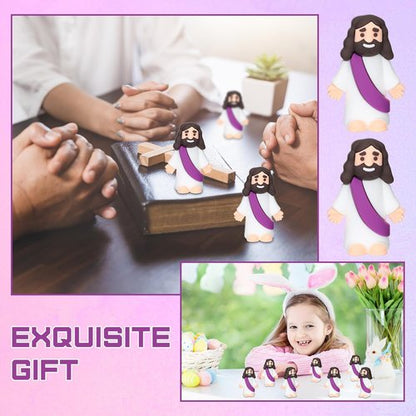 Barydat Jesus Figurines - 3.2 Inch Classic Christ Savior Dolls | Bulk Religious Party Favors (10 Pcs)