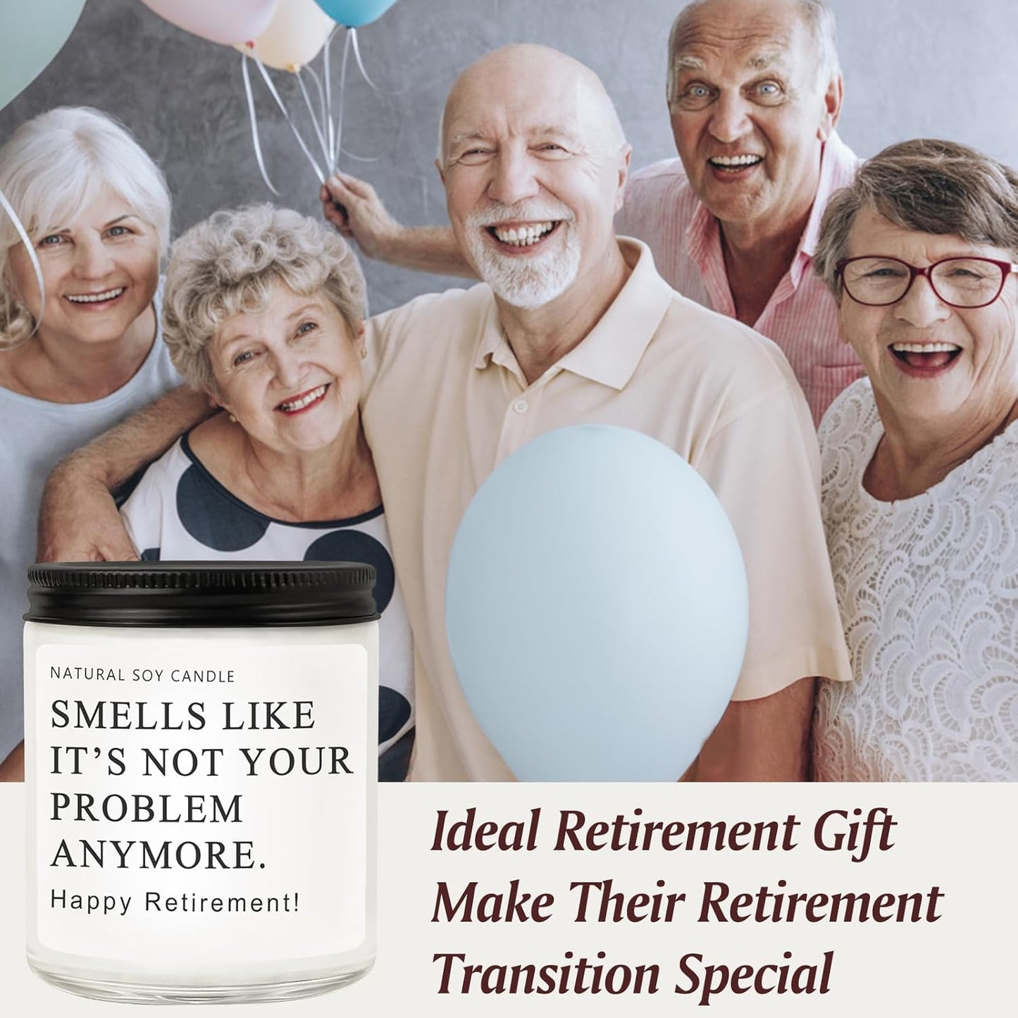 Retirement Gifts for Woman Men, Happy 2026 Retirement Candle, Funny Retired Farewell Gifts for Coworkers, Teacher, Nurse, Boss, Friends - Lavender Scented (7oz)