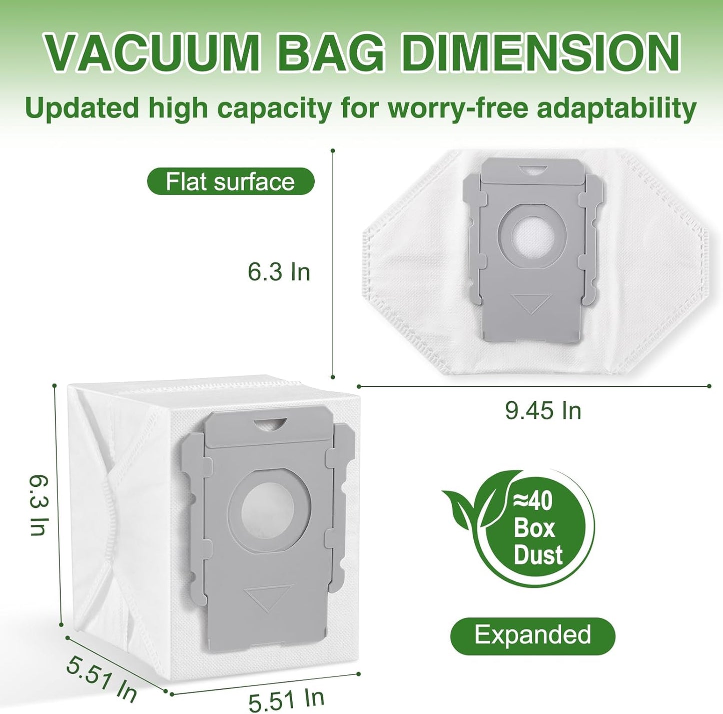 VBN 26-Pack Vacuum Bags for iRobot Roomba | Compatible with i3+, i4+, i5+, i6+, i7+, i8+, j7+, j8+, j9+, s9+