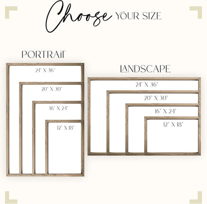 MRC Wood Products Custom Printed Portrait | Personalized Canvas Artwork - 4 Sizes & 2 Frame Options