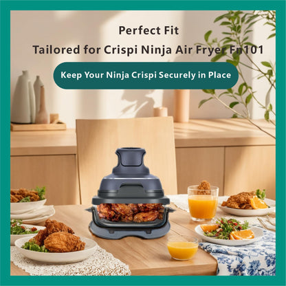 Silicone Heat Resistant mat for Ninja Crispi Air Fryer,Heat-Insulating Accessories Compatible with Ninja crispi FN101 containers,Kitchen Air Fryer Trivet (Sage Green)