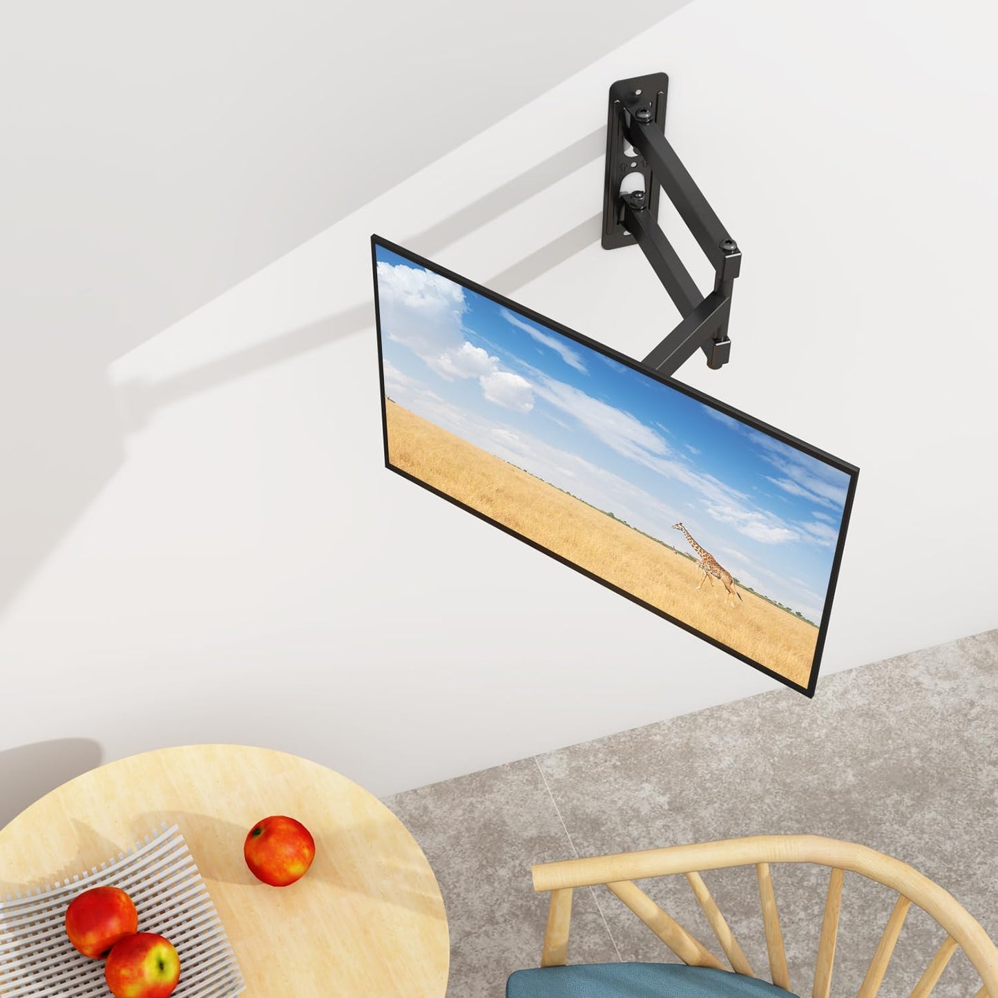 USX MOUNT Full Motion TV Wall Mount - Universal Corner Bracket for 13-32 Inch TVs | Swivel & Tilt, VESA 100x100mm, Up to 33LBS