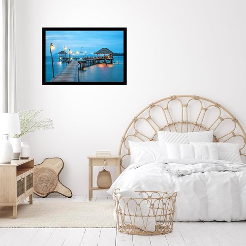 JCJMY 22.375x34 Black Picture Frame - Versatile Wall Hanging for Posters & Photos | Horizontal & Vertical Formats