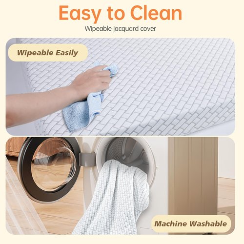 HREVAI Pack and Play Mattress,38"x26" High Resilience Dual Sided Memory Foam Pack N Play Mattress Pad for Baby,Mattress for Pack N Play with Breathable Removable Cover Non-Slip Bottom