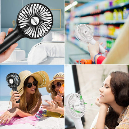 Miady Portable Handheld Fan - 5000mAh Mini USB with 3 Speeds | Strong Wind for Travel & Office