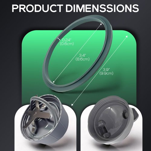 3 Pack Replacement Nutribullet Rubber Seal with 3 Pack Nutribullet Blade 900w /600 for Nutribullet Blades Replacement Nutribullet Blender Blade Replacement Nutribullet Blender Parts