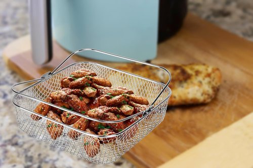 COSORI Square Air Fryer Basket - 304 Stainless Steel Mesh Replacement for 5.8QT & 6QT Models