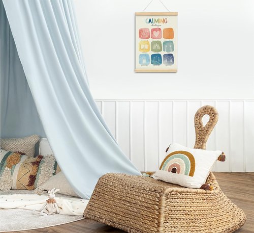 Foedor Calming Corner Posters - Mental Health Wall Art for Kids | Perfect for Nursery & Counseling Offices