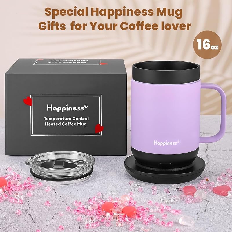 Self-Heating Coffee Mug 16oz - Temperature Control Smart Cup