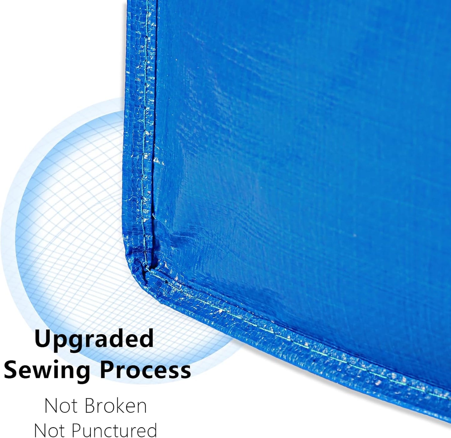 Skiennix Heavy Duty Extra Large Moving Bags - Strong Handles & Backpack Straps - Blue Storage Solution