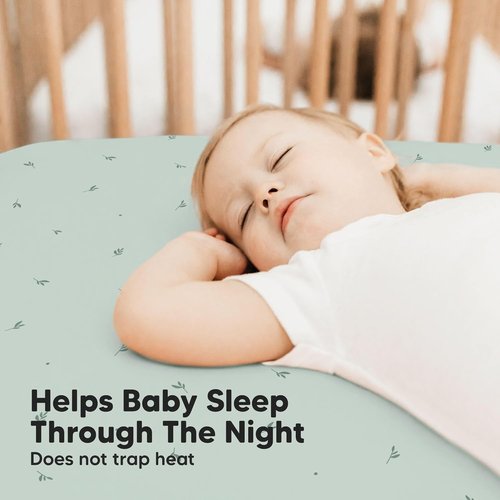KeaBabies Baby Crib Sheets - Soft & Cozy 2-Pack Viscose Bamboo Fitted Toddler Bed Sheets | 52x28 (Bunnies)