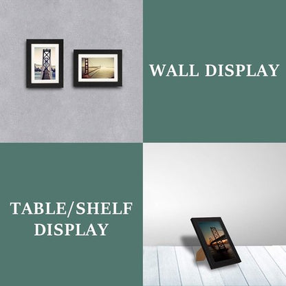 BAIJIALI 5x7 Picture Frame Set of 4 - Distressed Farmhouse Wood Design | Display 4x6 with Mat or 5x7 Without Mat