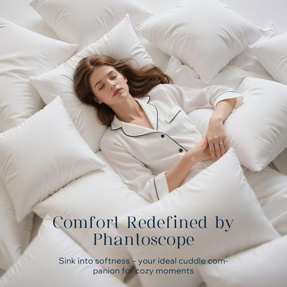 Phantoscope 100% Virgin Fiber Pillow Inserts - Premium Hypoallergenic Square Throw Pillows | 18x18 Inches, Pack of 4