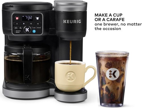 Keurig K-Duo Coffee Maker - Hot & Iced Brewing with MultiStream Technology | 72oz Reservoir (Renewed)