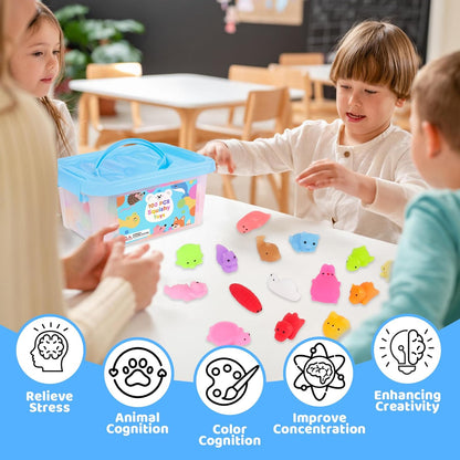 Skiennix 100 Pcs Fidget Toys - Sensory Stress Relief Party Favors for Kids 4-12 | Perfect for Goodie Bags & Classroom Prizes