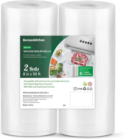 Skiennix 6-Pack Gift Wrap Rolls - 11" x 20' & 8" x 20' + 2-Pack 8" x 50' Rolls