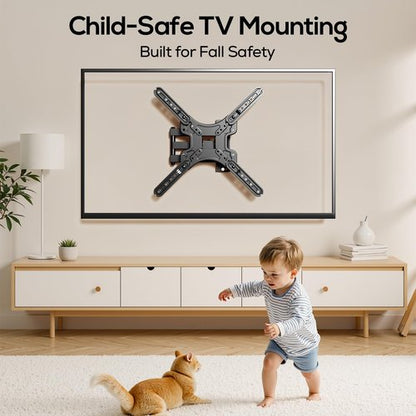 IWORKBOARD 43 50 55 inch Full Motion Corner TV Wall Mount for Most 32-60" TVs, Articulating Swivel Tilting TV Wall Mount Bracket, up to 77 lbs, VESA 400x400mm, Single Stud