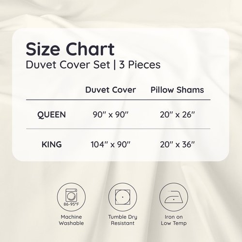 Bambaw 100% Viscose Derived from Bamboo Duvet Cover Queen Size – 3 Pieces Cooling Duvet Cover Queen Set, Soft Duvet Cover Queen Size, Breathable Duvet Cover Set, Soft Bedding Set, No Comforter (White)